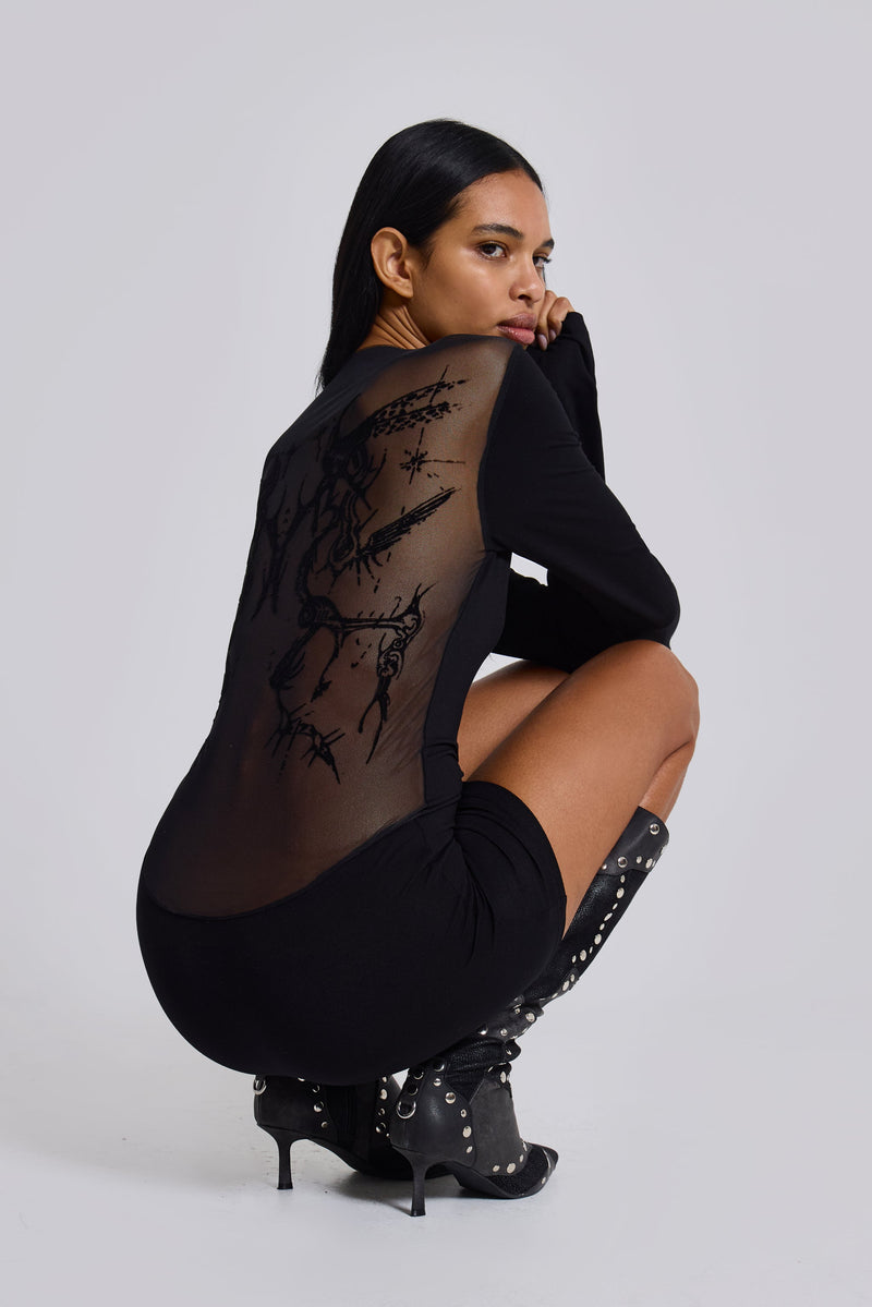Black Wings Mesh Dress – HEYJAYDE LIMITED